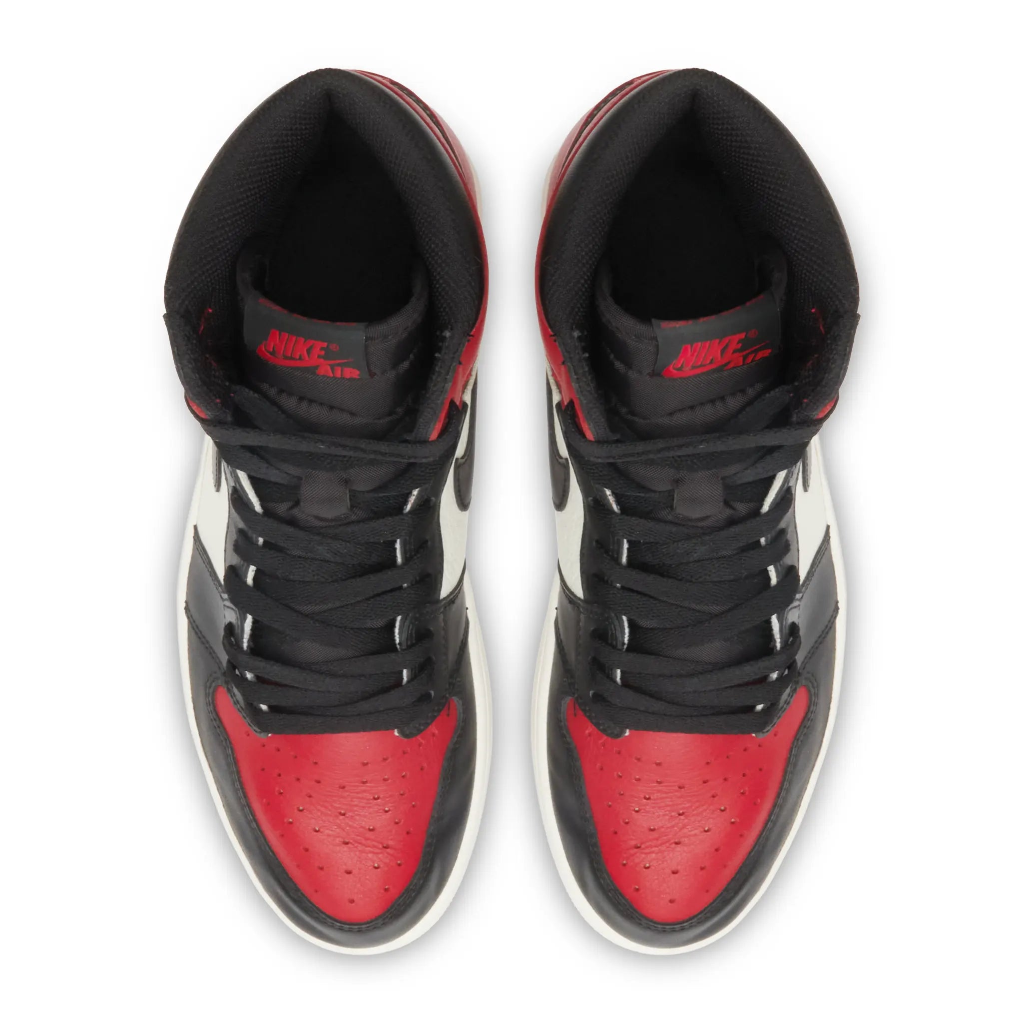 Upper View of Preloved - Air Jordan 1 Retro High OG Bred Toe